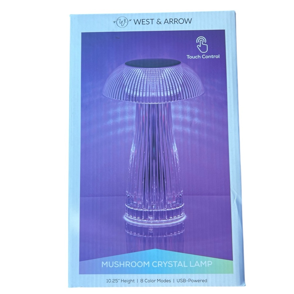 West & Arrow Mushroom Crystal Lamp